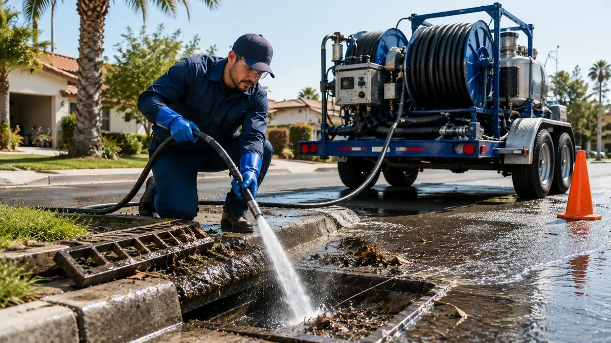 Storm Drain Hydro Jet Cleaning in Corona Del Mar