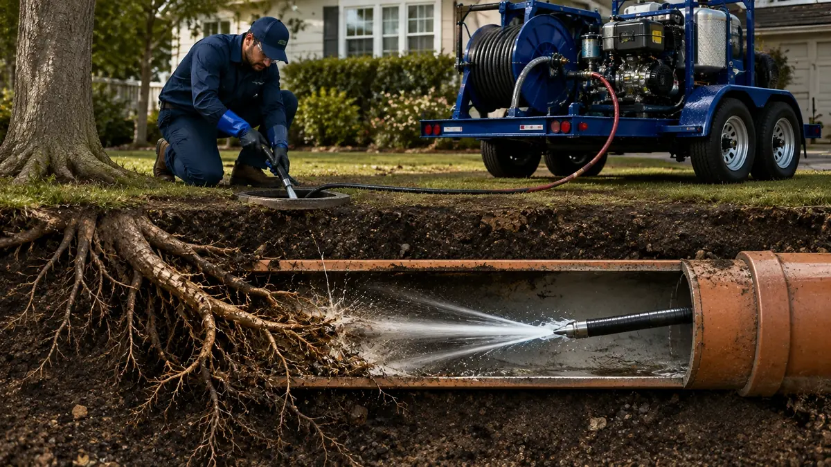 Tree Root Removal with Hydro Jetting in Corona Del Mar